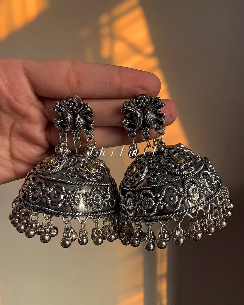 Oxidized Jhumka Design 22