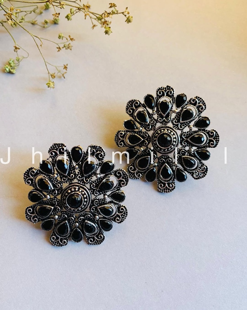 Stone studded Flower studs
