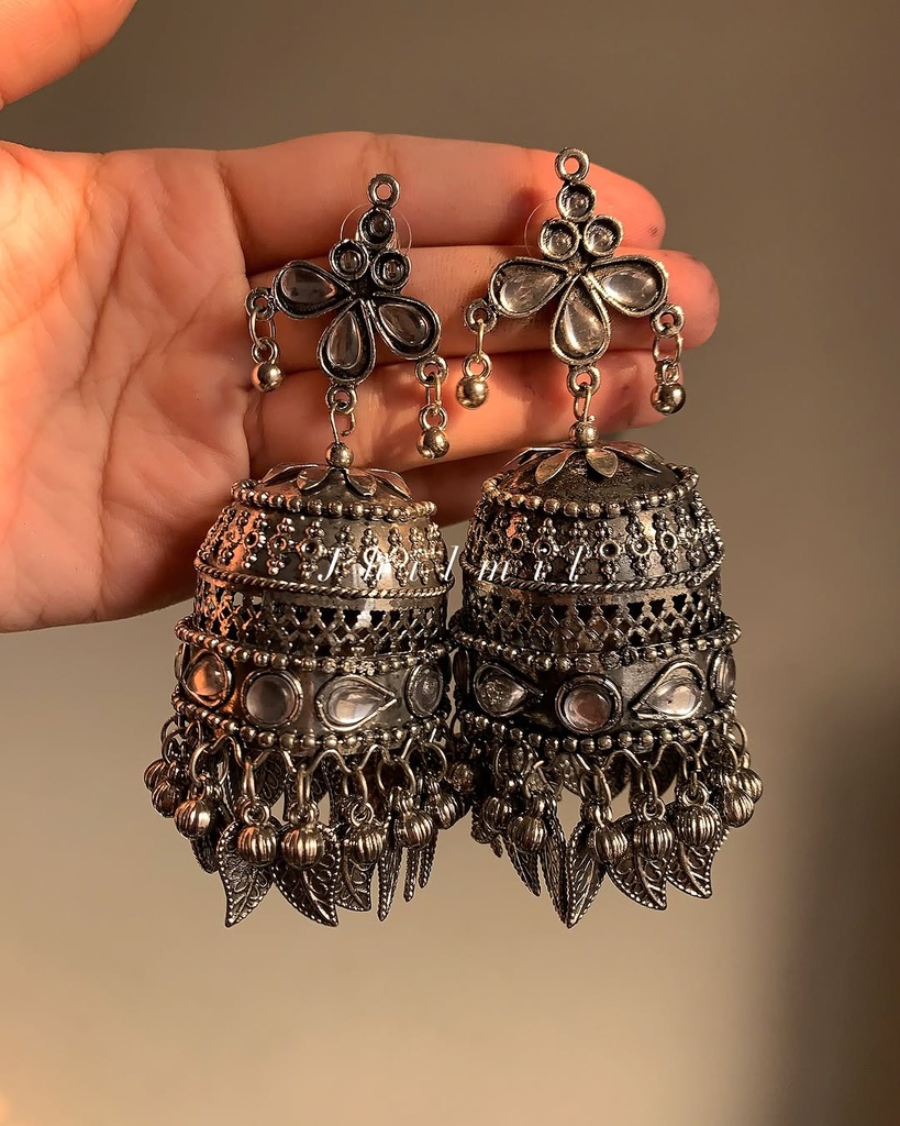 Oxidized Jhumka Design 29