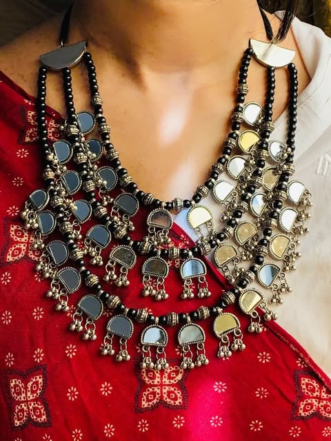 Three layer mirror mala set