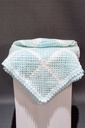 Crochet Sky Blue Baby Blanket.