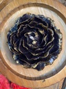 Black & Gold Peony flower Candle  ( 4 PC ) _ Home Decor _ Hand painted Candle _ Black Berries Scented _ Perfect for Home Decorations and Gifts