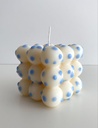 Hand painted Bubble candle