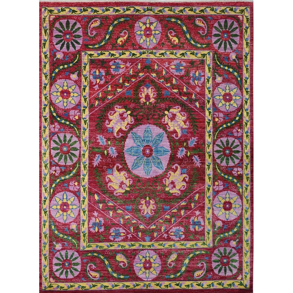 Suzani Carpet -Wool&Silk- 8x10