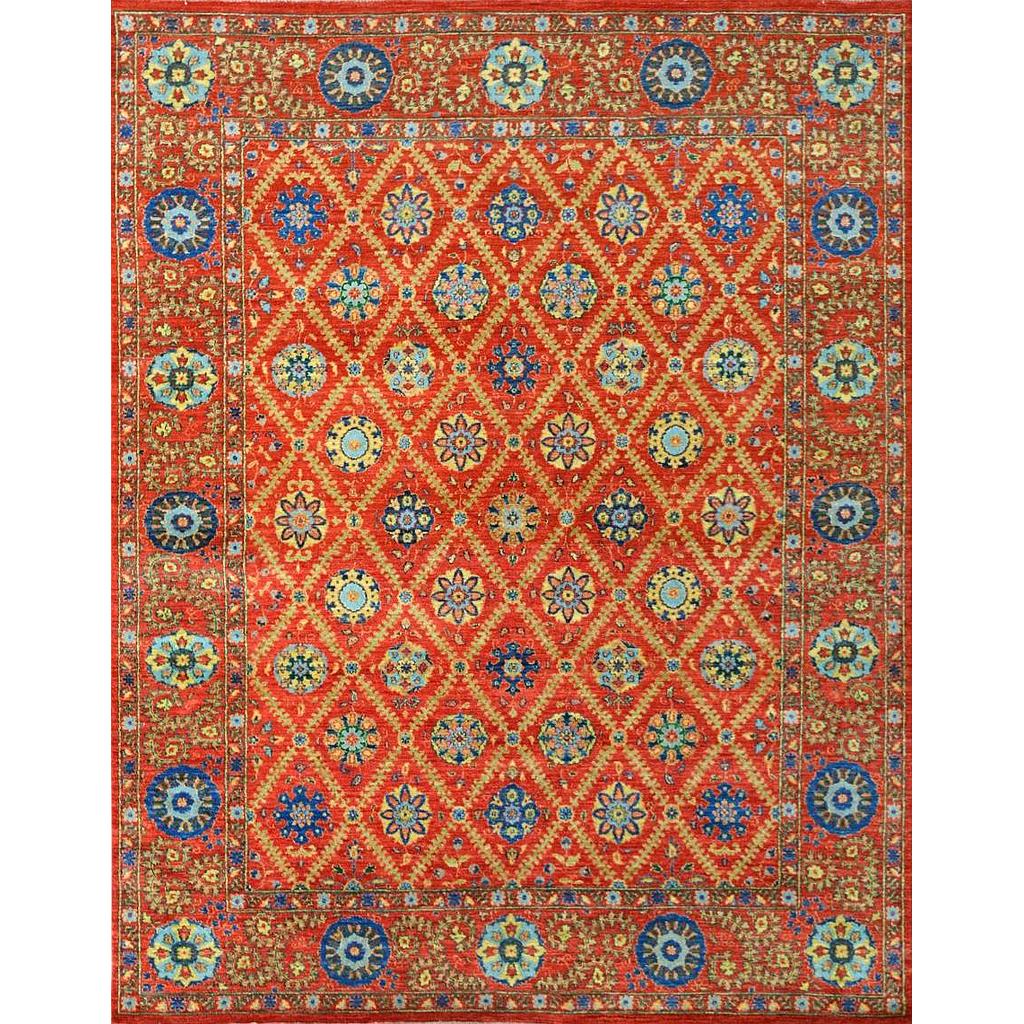 Suzani Carpet -Wool&Silk- 8x10