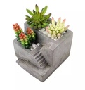 The Double Story Stairs Planter - Grey