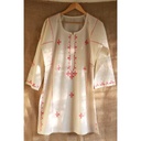 Off white hand embroidered Kurta