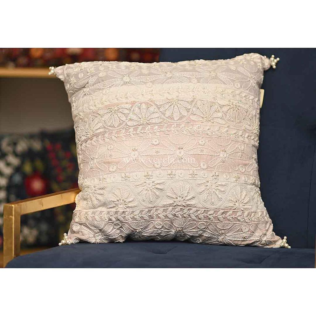 3D Hand Embroidered Cushion Cover