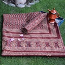 Gold work Ajrak - 2 Piece Suit   