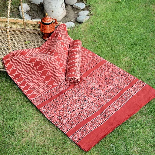 [PK0299-CF-AJK-009461] Ajrak - 2 Piece Suit