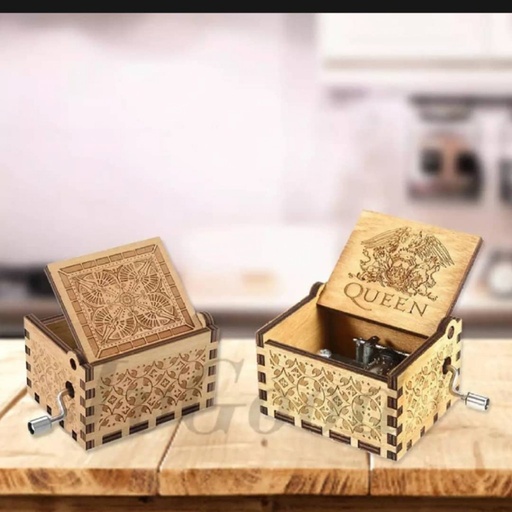 [PK3205-HM-JAR-009808] Vintage Hand Crank Music Box- Queen- Bohemian Rhapsody.