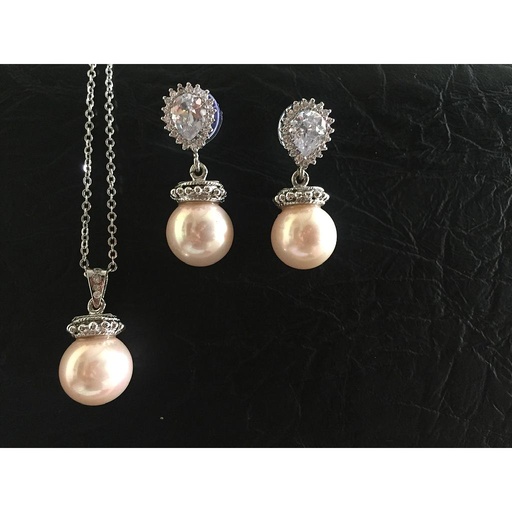 [PK3216-JW-EAR-010006] Pearly Heaven Set