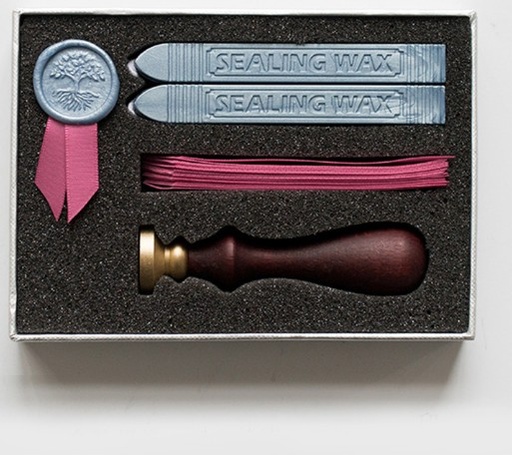 [PK3205-MR-GEN-010819] Wax Sealing Stamp Kit (silver grey tree design)