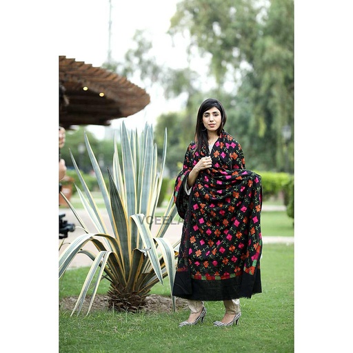 [PK3778-CW-SCF-012129] Embroidered Phulkari Shawl