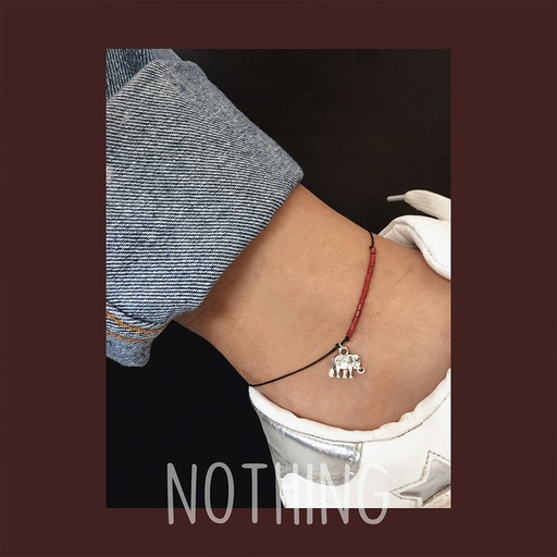 [PK4127-JW-GEN-013051] crimson elephant anklet