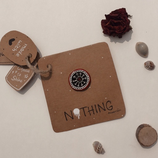 [PK4127-JW-GEN-013068] ajrak round brooch/pin