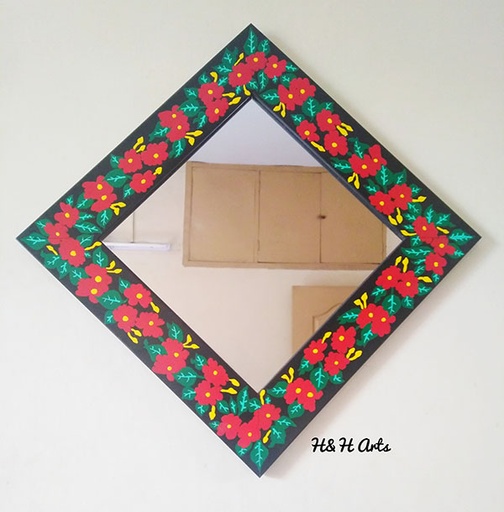 [PK1048-GN-GEN-013233] Hand Painted Mirror 