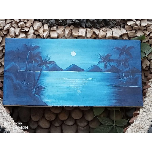 [PK4471-AR-OIL-013741] Once in a Blue Moon