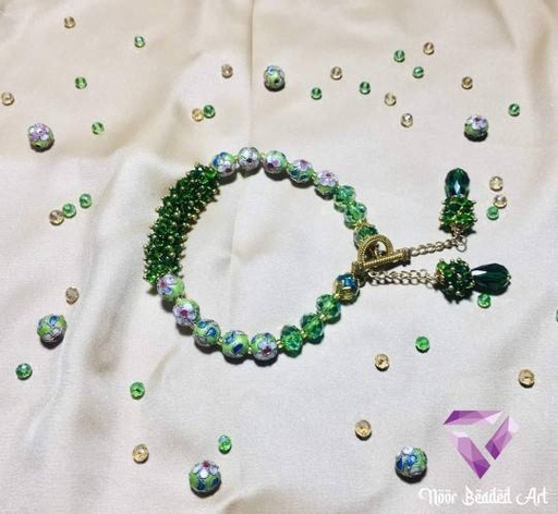 [PK4592-GN-GEN-014076] Light green bangle bracelet