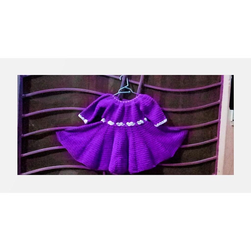 [PK4596-CK-KUR-014179] Baby Umbrella-style Woollen Frock