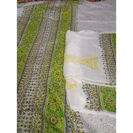 [PK4935-CW-UNS-014685] Block Printed Unstitched Shirt