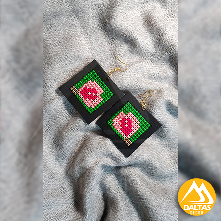 [PK5426-JW-EAR-015767] Handmade Embroidered Earrings