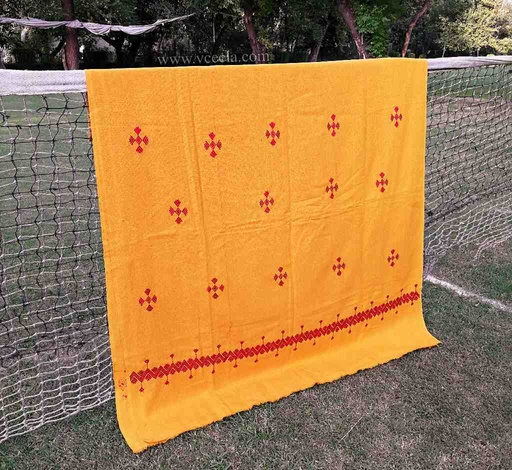 [PK5848-CW-SCF-016633] Hand Embroidered Shawl