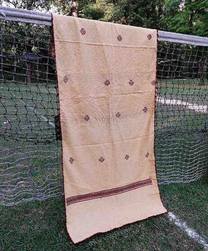 [PK5848-CW-SCF-016636] Hand Embroidered Shawl