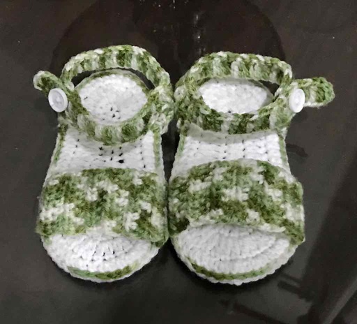 [PK5484-FK-GEN-016809] Crochet Baby Sandals
