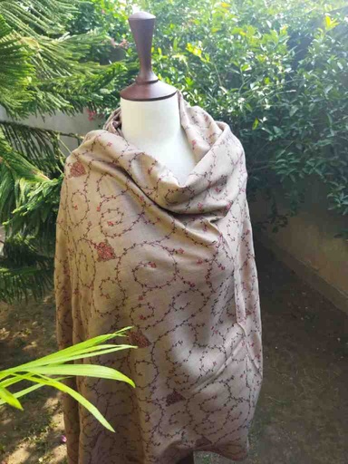[PK0014-CW-SCF-017102] Woollen jaaldar shawl 