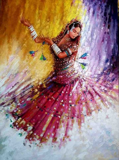 [PK5259-AR-PAI-017367] Dancing Girl Painting