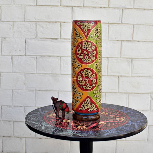 [PK1918-HM-LMP-19456] Hand Painted Camel Skin Lamp 22