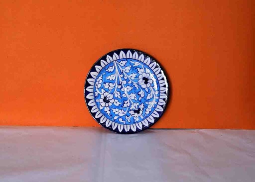 [PK0363-HM-TBW-022371] Blue Pottery Plate (Large)