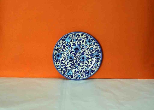 [PK0363-HM-TBW-022381] Blue Pottery Plate (Large)