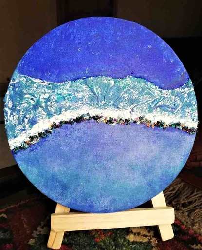 [PK4905-AR-ACR-023816] Textured Sea Scene