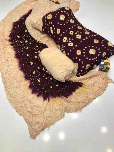 [PK7775-CW-UNS-024102] Linen Chunnri Suit (3-Piece)