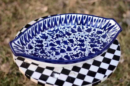 [PK4699-CF-BPO-024706] Blue Pottery Rice Bowl / Salad Dish