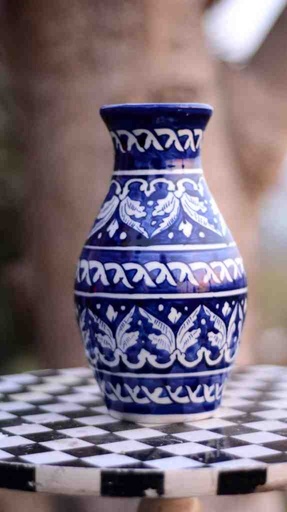 [PK4699-CF-BPO-024751] Blue Pottery Medium Vase