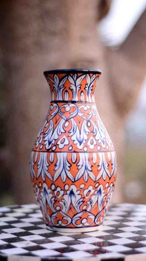 [PK4699-CF-BPO-024752] Blue Pottery Medium Vase