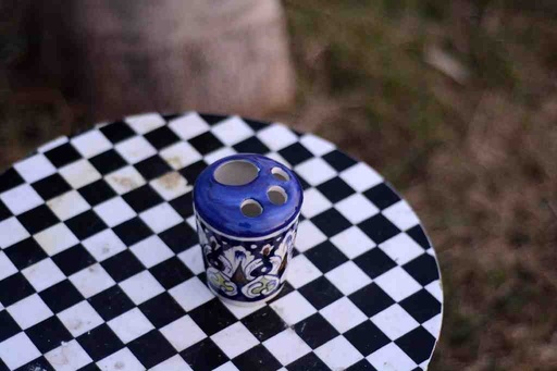 [PK4699-CF-BPO-024756] Blue Pottery Pen Holder / Brush Holder