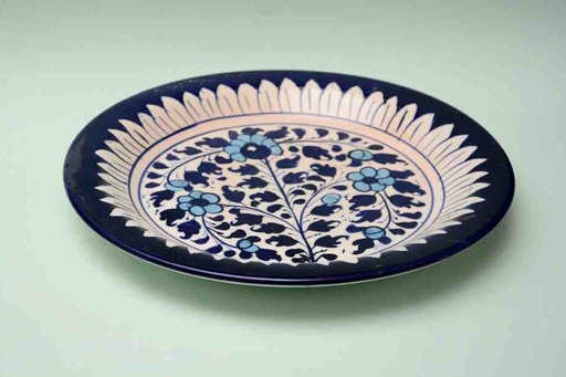 [PK0023-CF-BPO-025544] Blue Pottery Dinner Plate
