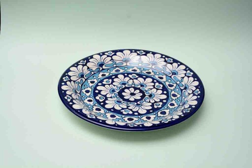 [PK0023-CF-BPO-025546] Blue Pottery Dinner Plate