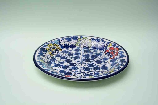 [PK0023-CF-BPO-025547] Blue Pottery Dinner Plate