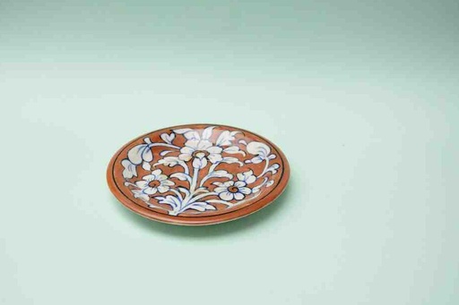 [PK0023-CF-BPO-025576] Blue Pottery Saucer Plate