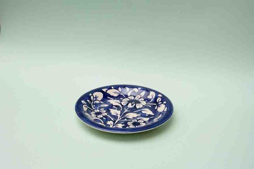 [PK0023-CF-BPO-025582] Blue Pottery Saucer Plate