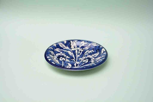 [PK0023-CF-BPO-025584] Blue Pottery Saucer Plate