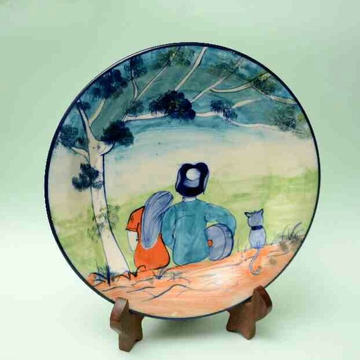 [PK0023-CF-BPO-025648] Blue Pottery Decorative Art Plate