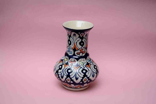 [PK0023-HM-VAS-025737] Blue Pottery Medium Flower Vase