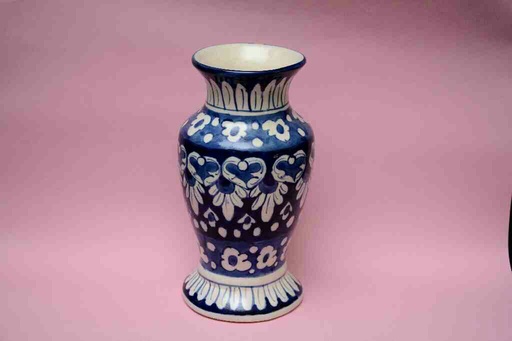 [PK0023-HM-PLN-025749] Blue Pottery Medium Flower Vase