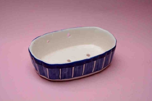 [PK0023-CF-BPO-025809] Blue Pottery Soap Dish